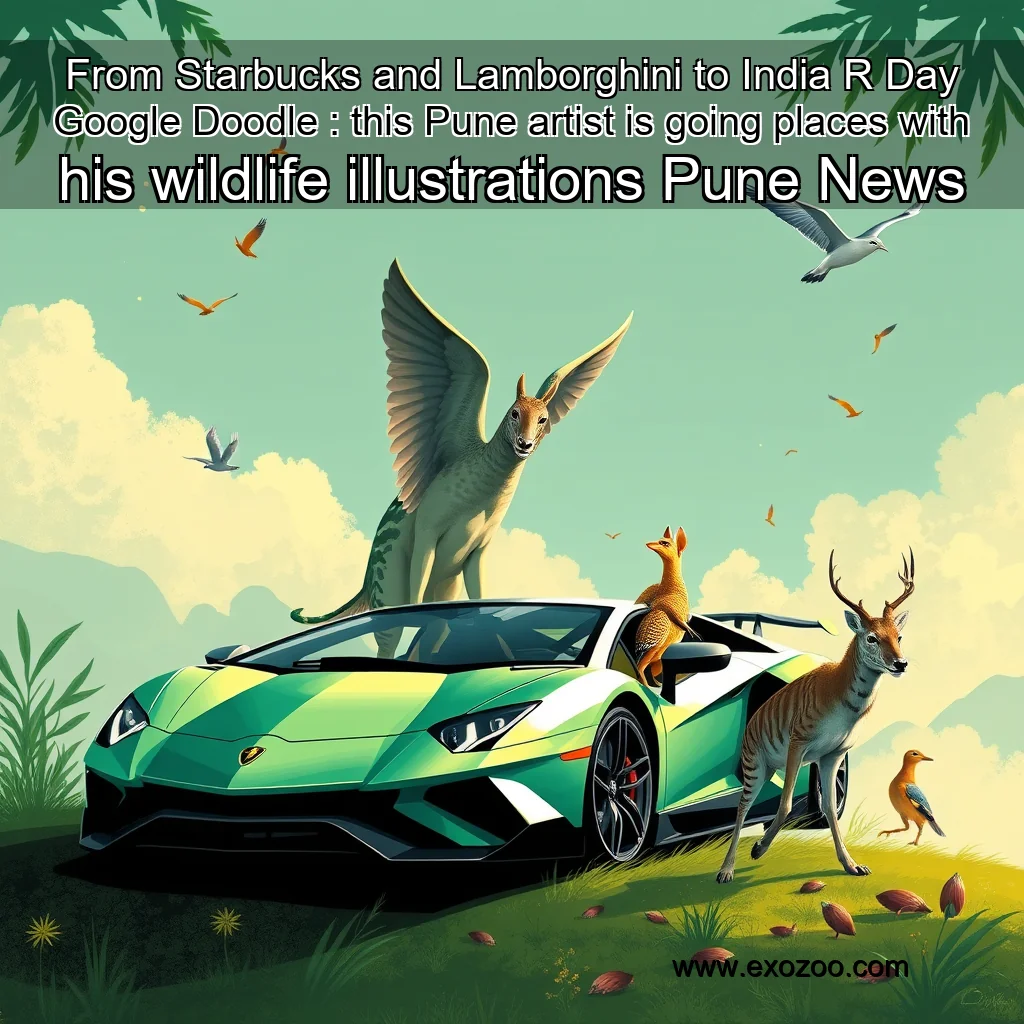 Read more about the article From Starbucks and Lamborghini to India R  Day Google Doodle : this Pune artist is going places with his wildlife illustrations  Pune News