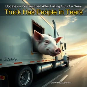 Read more about the article Update on Pig Rescued After Falling Out of a Semi Truck Has People in Tears