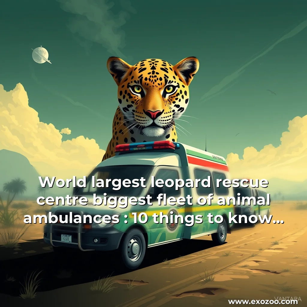 Read more about the article World largest leopard rescue centre  biggest fleet of animal ambulances : 10 things to know about Vantara