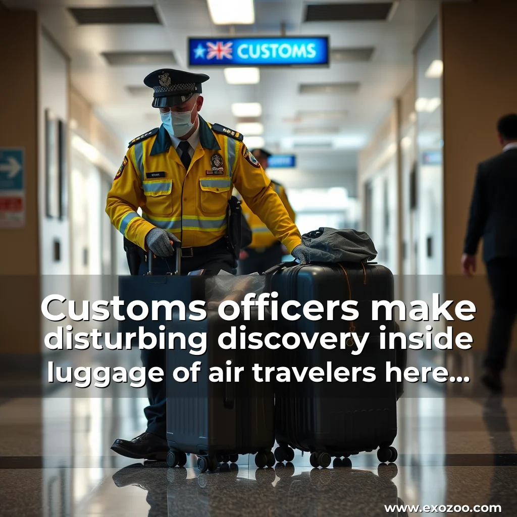 Read more about the article Customs officers make disturbing discovery inside luggage of air travelers here what they found