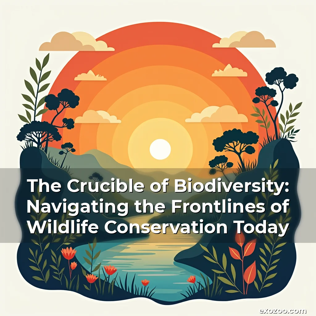 Artistic representation for The Crucible of Biodiversity: Navigating the Frontlines of Wildlife Conservation Today